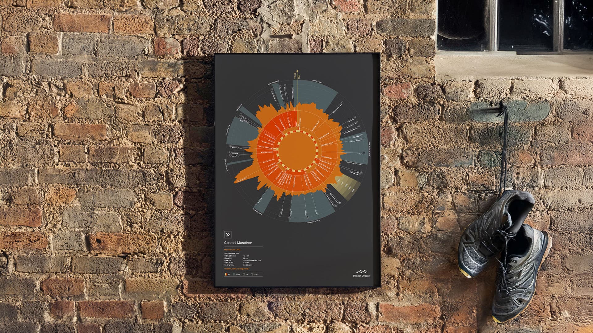 Finished artwork hanging on a wall